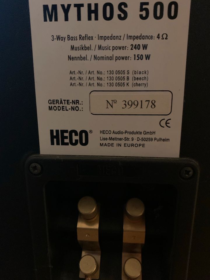 HECO Mythos 500 Lautsprecherpaar in Bockenheim an der Weinstraße