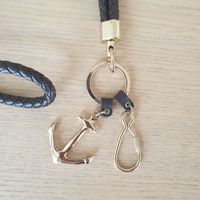 Lanyard Schlüsselanhänger Leder geflochten Anker gold NEU Hamburg-Mitte - Hamburg St. Pauli Vorschau