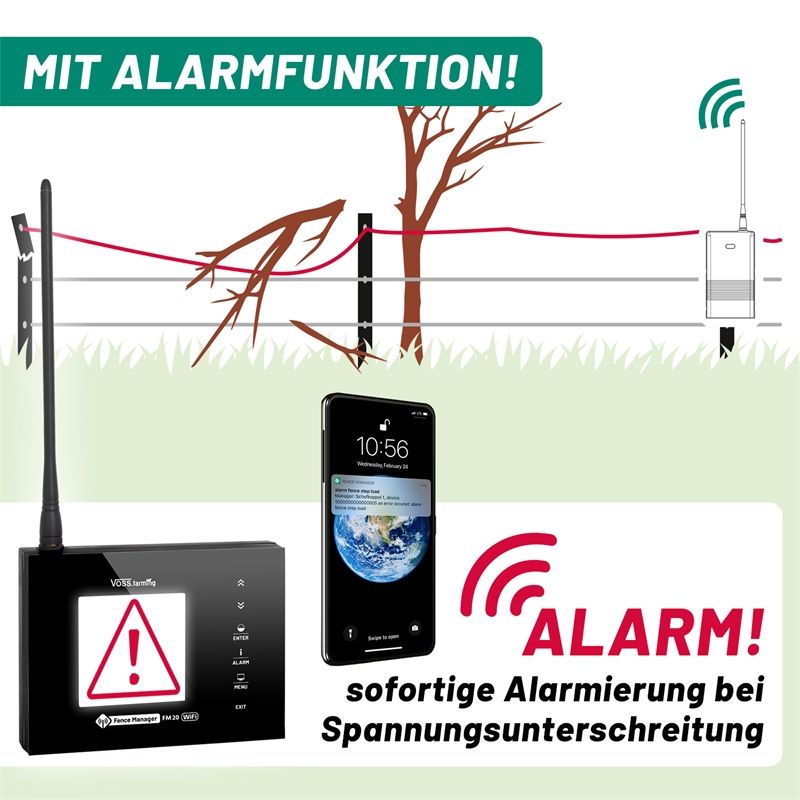 Fence Manager FM 20 WiFi, Weidezaun-Monitor und Steuerung über WLAN in Viöl