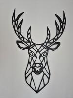 Deko Hirsch Kopf  Geweih Laser cut schwarz lackiert holz Bayern - Windorf Vorschau
