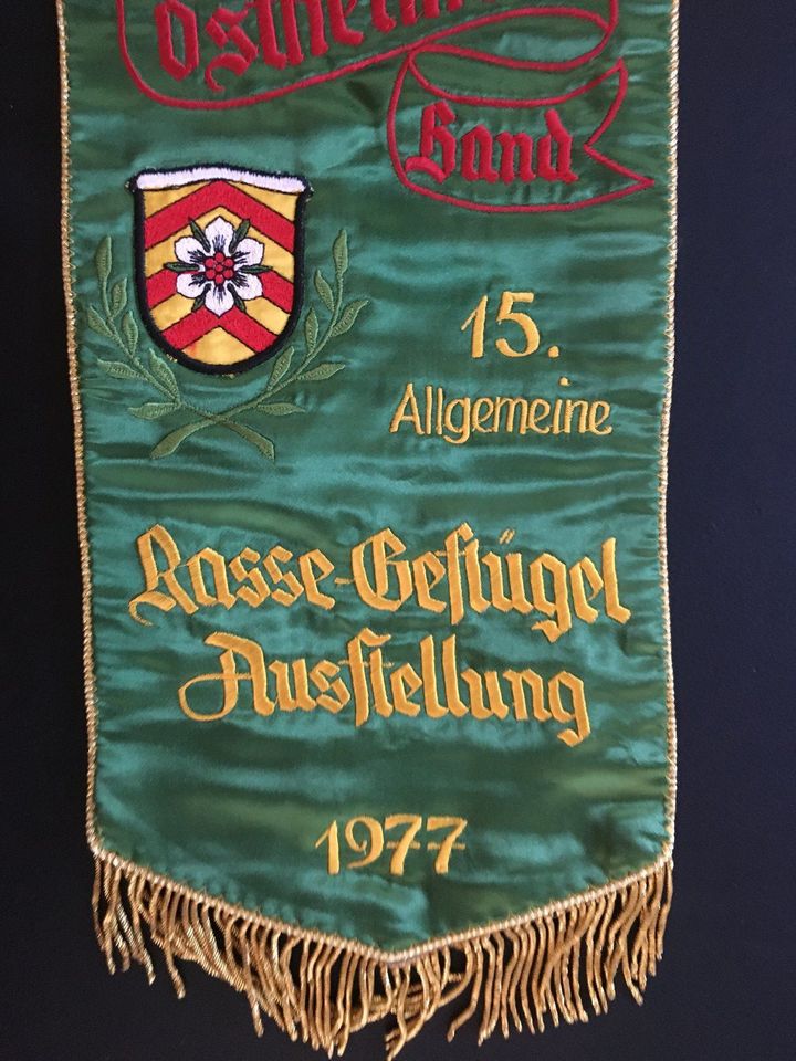 2 Flaggen Rasse-Geflügel-Ausstellung Ostheim (Nidderau) 1971 + 77 in Frankfurt am Main