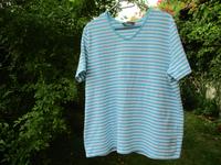 ULLA POPKEN: türkis/weiß gestr. Shirt 46/48 Bio-Baumwolle/Elasth. Niedersachsen - Oldenburg Vorschau