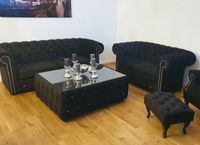 Sitzgarnitur Chesterfield mit Kristallen Frankfurt am Main - Westend Vorschau