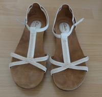 Sandalen I Riemchensandalen I weiß I Clarks I 38 Friedrichshain-Kreuzberg - Friedrichshain Vorschau