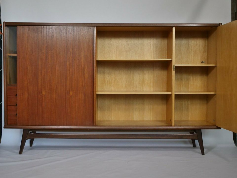 Danish Highboard 60er Vintage Teak Sideboard Mid Century Schrank in Mainz