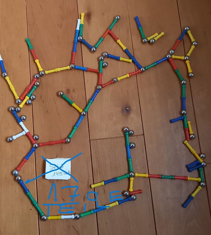 Geomag Supermag Magnetstäbe 120 Stäbe+50 Kugeln Magnet-Spiel in Bietigheim-Bissingen