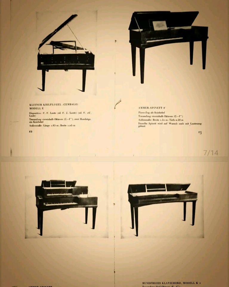 SUCHE Instrumente Gebrüder Ammer Spinettino Clavichord Klavichord in Werdau