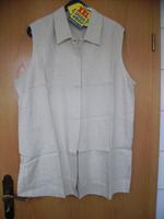 ärmellose Leinenbluse /Leinen-Hemd-Bluse, beige –Gr.44/46- XL-NEU Bayern - Bad Steben Vorschau