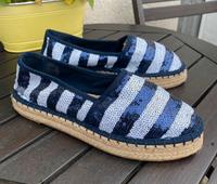 Espadrill 36 blau weiß Pailletten Schuhe Berlin - Mitte Vorschau