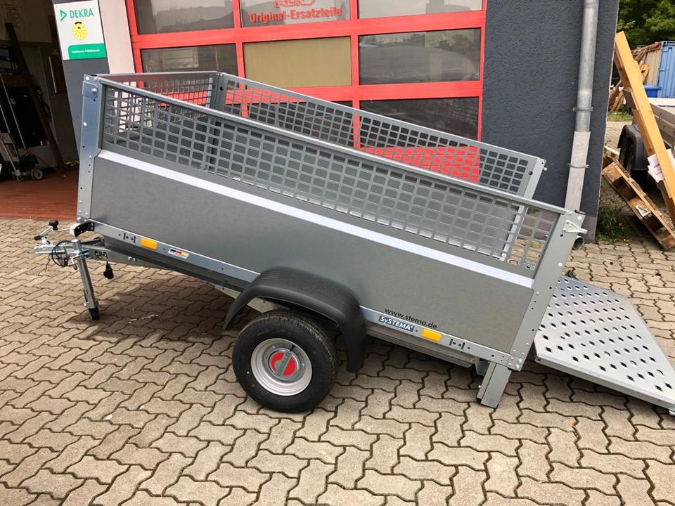 STEMA Tieflader Pkw Anhänger Rex21 750 kg Gitter 2,1x1,3m in Sachsen-Anhalt  - Lutherstadt Wittenberg, Gebrauchte Auto-Anhänger kaufen