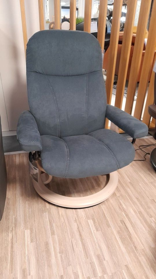 Stressless Sessel inkl. Hocker Consul M Dynamica Charcoal Classic in Kaiserslautern