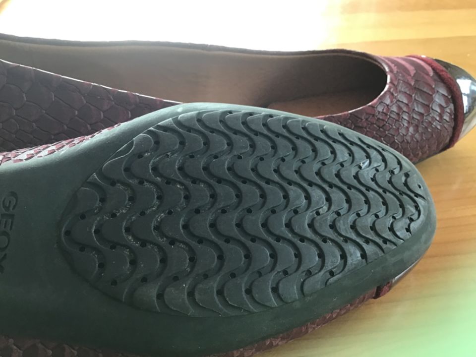 Neu! Geox Respira: Ballerinas Gr. 39 Aubergine Leder in Wedel