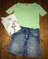 3tlg Sommer Set Denim Jeans Shorts + zwei T-Shirts 36/38 Dresden - Leuben Vorschau