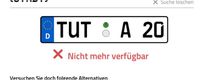 Autokennzeichen gesucht TUT-A oder i- 20 oder 2020 Baden-Württemberg - Tuttlingen Vorschau