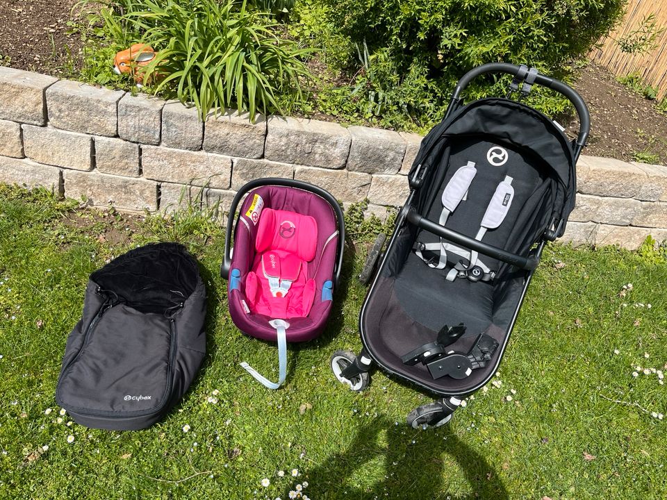 Cybex Buggy + Babyschale inkl. Fußsack in Edling