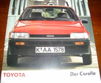 1986 Prospekt TOYOTA COROLLA bis 16V Coupé 24 Seiten PORTOFREI! Nordrhein-Westfalen - Moers Vorschau