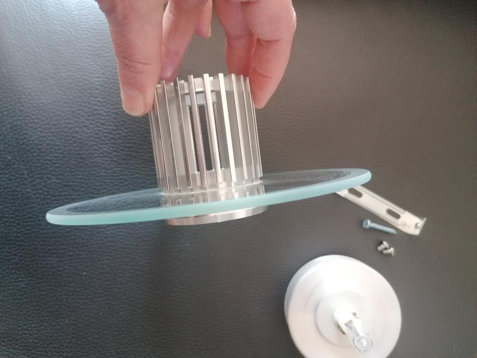Deckenleuchte Deckenlampe Ø17cm Aluminium Glas Sonnenstrahl in Wiesbaden
