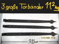 3 gleiche handgeschmiedete Torbänder --- 11,2 kg Niedersachsen - Lemgow Vorschau