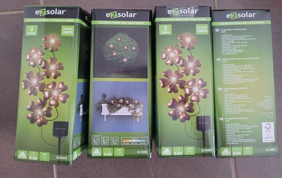 4 x Ezsolar Led-Solar-Leuchten bronze Blumen neu ovp in Dortmund -  Großholthausen | eBay Kleinanzeigen ist jetzt Kleinanzeigen