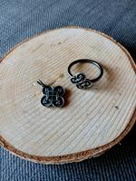 Schmuckset Kleeblatt 925 Goldschmiede Anhänger+Ring Niedersachsen - Berge Vorschau