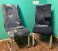 2 Schwingstühle Jeansstoff Unikate Bayern - Siegsdorf Vorschau