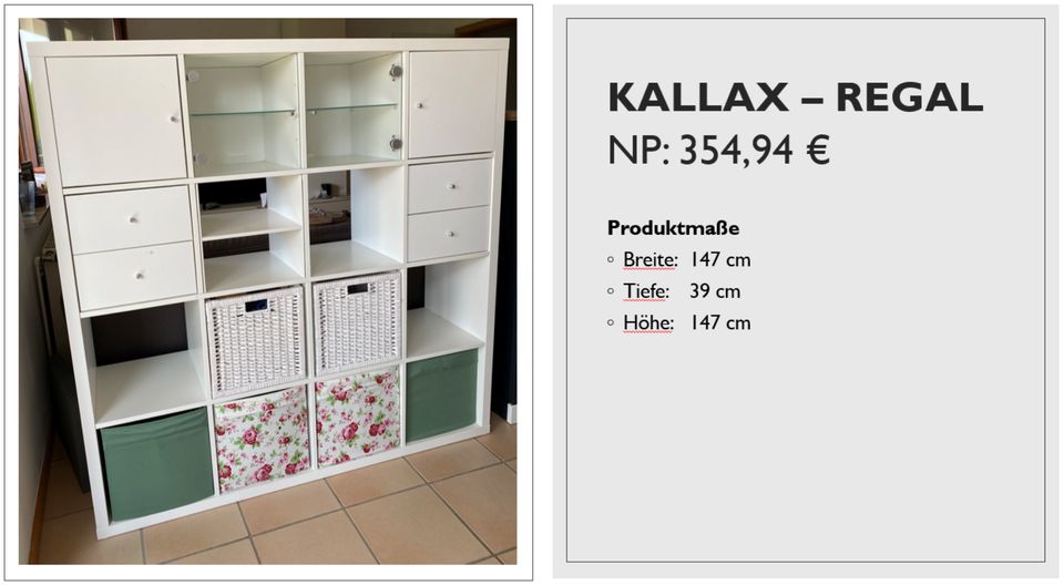 IKEA Kallax Regal - 4x4, mit Einsätzen in Hamm