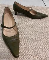 Spangen-Pumps Kittenheel ENRICO ANTINORI oliv 37 Aachen - Aachen-Richterich Vorschau