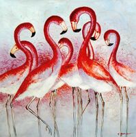 Modern Art - Flamingos in love m96918 120x120cm Ölbild handgemalt Berlin - Treptow Vorschau