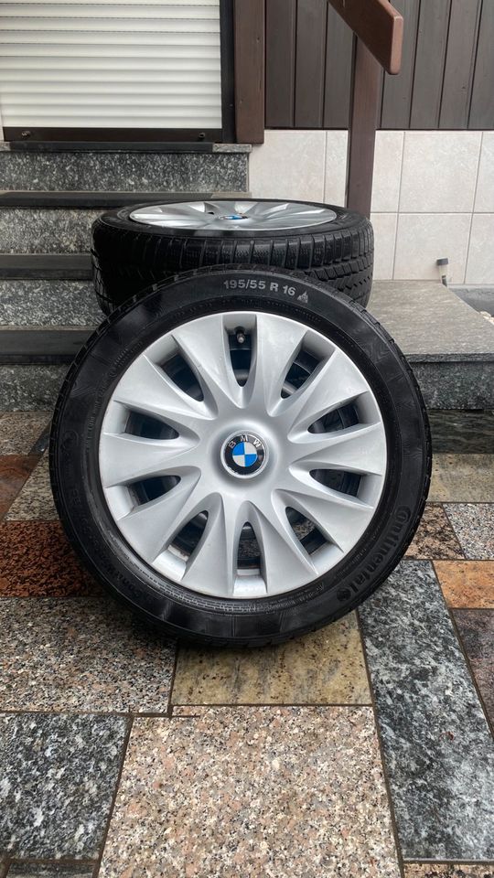 195 55 R16 / 4 Reifen mit BMW Stahlfelgen 5x120 in Worbis