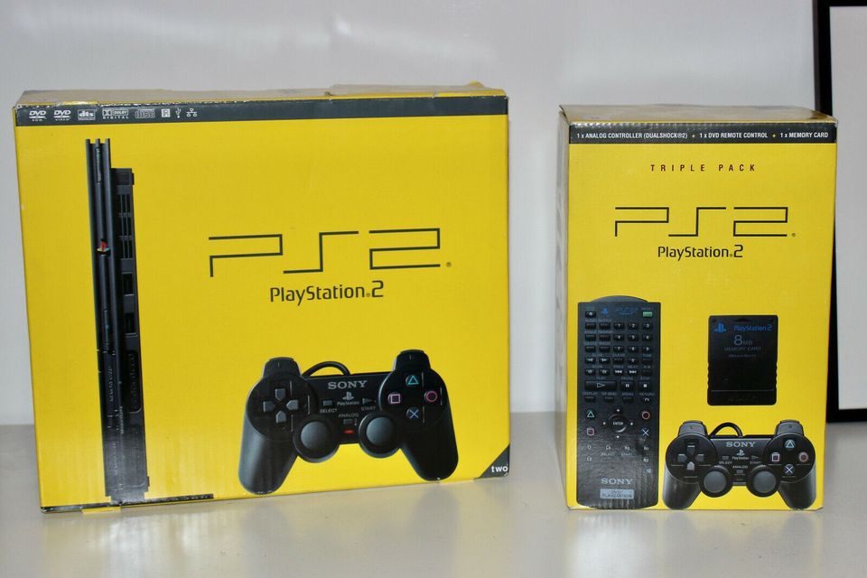 Sony PlayStation 2 slim 77004 Black + Triple pack NEU OVP in Bad Münder am Deister