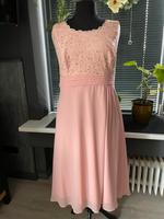 Abend -/ Hochzeits Kleid Cocktail Abschluss Rosa Spitze Gr. 54 Niedersachsen - Uelzen Vorschau