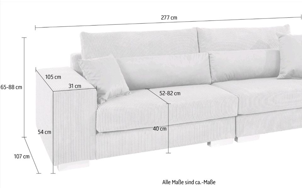 NEUES BIG SOFA - Lieferung sofort möglich - statt 1349,- für nur in Ducherow