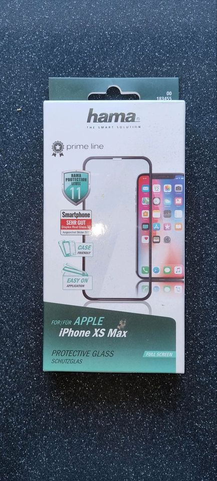 Schutzglas für I Phone XS Max, neu in Lennestadt