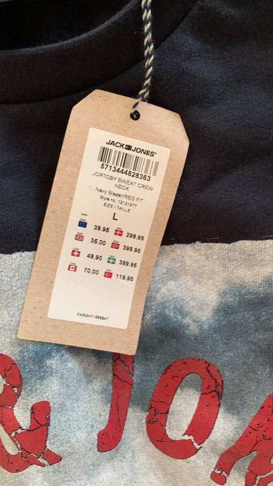 Paket 3 Stück Sweatshirts Hoodies Jack & Jones L neu Etikett in Borchen