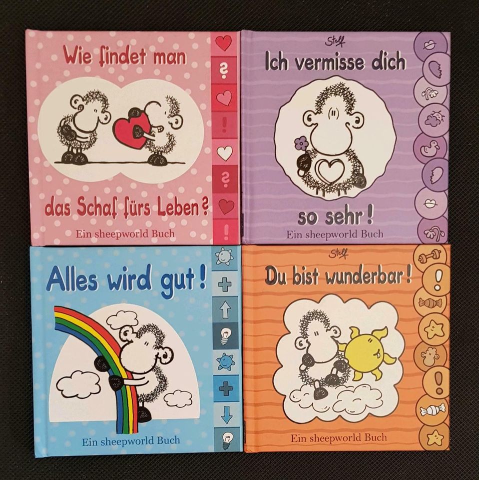 4 Sheepworld Bücher / Geschenkbücher, klein in Pfronten