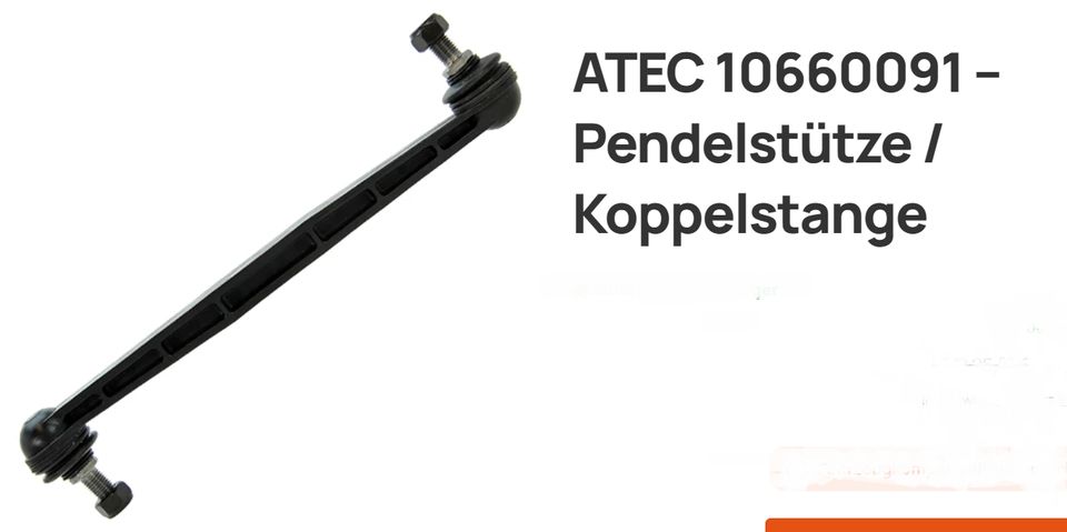 ATEC Germany 2 x Koppelstange Pendelstütze Nr 10660091 in Maintal