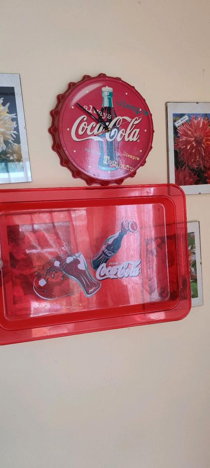 Coca Cola Uhr Tablett in Weimar