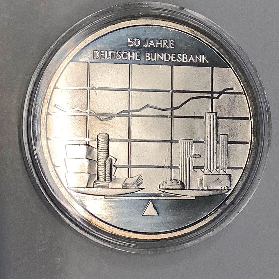 10 € Sammlermünze 2007 "50 Jahre Deutsche Bundesbank" Silber 925 in Berlin
