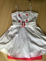 Kurzes sexy Sommerkleid pinker Unterrock weiß Brandenburg - Premnitz Vorschau