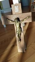 Altes Kreuz (Kruzifix) Holz mit Jesus Bronze Saarland - St. Wendel Vorschau