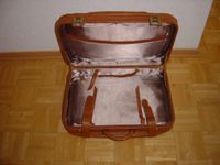 VINTAGE Reisekoffer 70 Jahre Leder Koffer braun 60 x 40 x 18 gut Stuttgart - Mühlhausen Vorschau