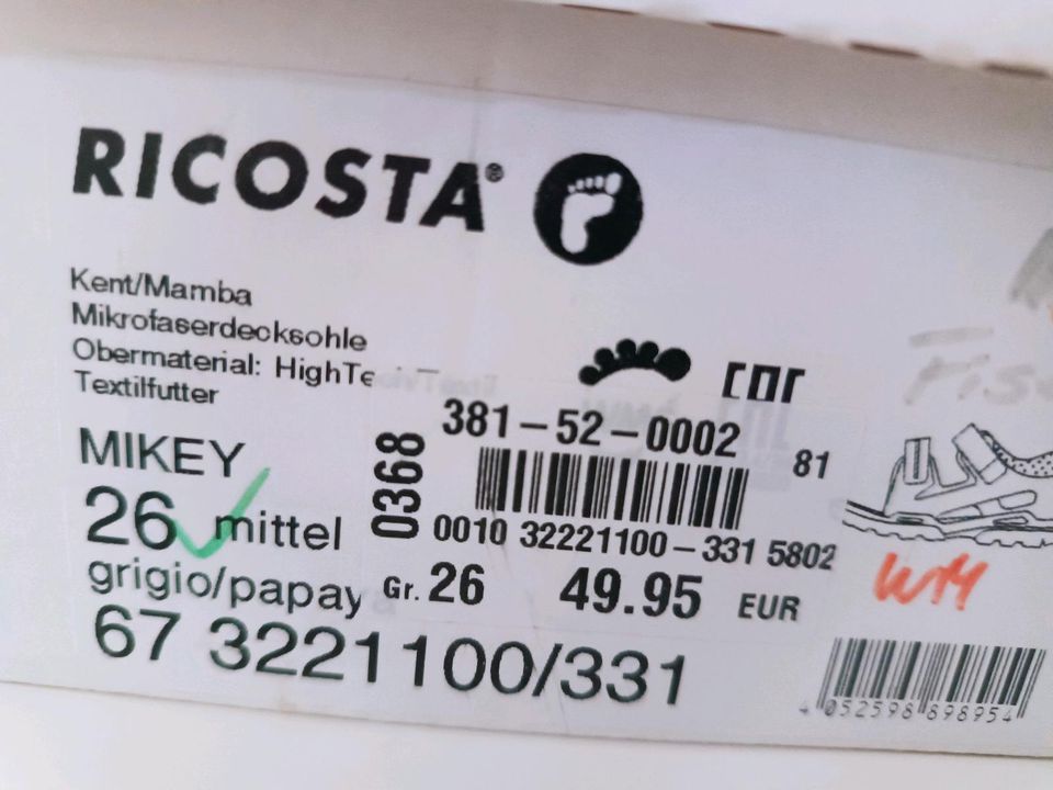 Ricosta Sandalen Barfußschuhe 26 Hai in Leipzig