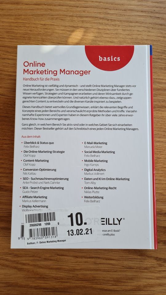 Online Marketing Manager Buch in Köln
