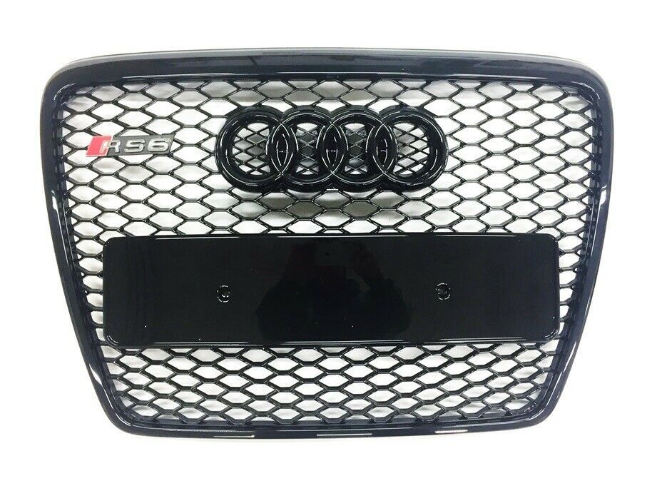 Grill RS6 Schwarz Glanz Audi A6 S6 C6 4F 2004-2011 Wabengrill in Singen