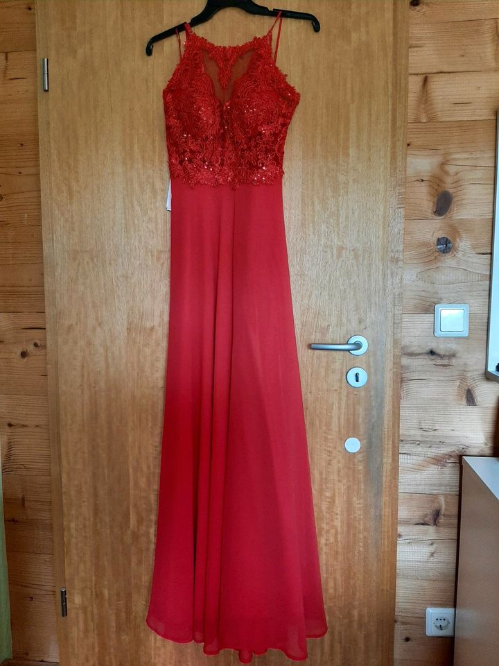 Abendkleid für Abiball, Abschluss, Brautjungfer; neu, rot, 36 in Ichtershausen