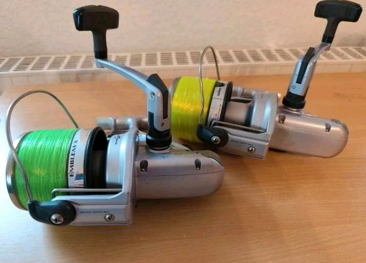 2 × Daiwa Emblem-X 5500 T Big Pit Karpfenrollen Angelrollen KULT! in Bad Bentheim