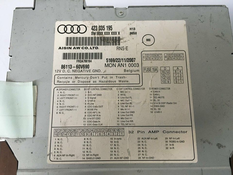 Navigation Radio  audi R8 ab 2007>  423035195 in Kleve