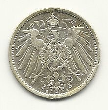 1 Mark Kaiserreich 900 Silber 1875 bis 1878 in Bad Harzburg