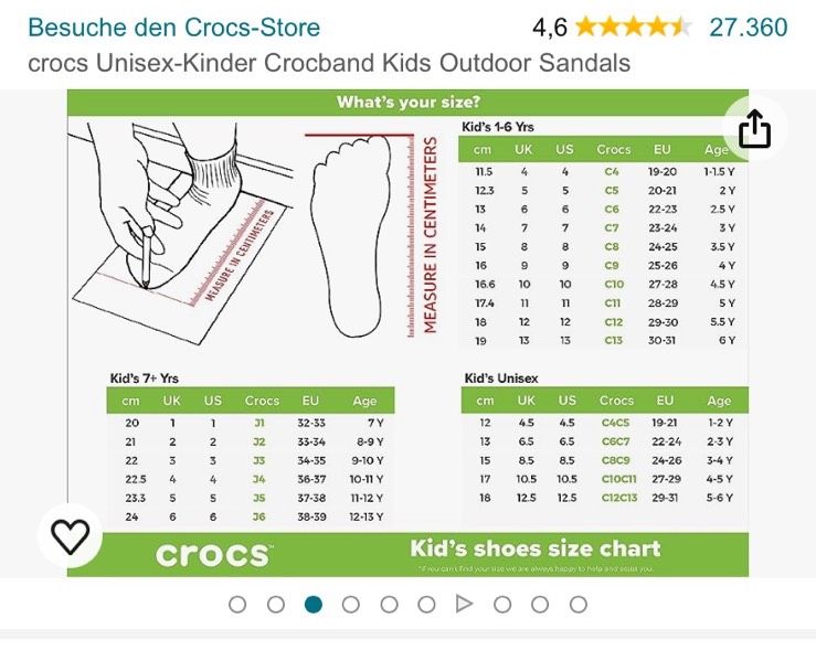 Unisex-Kinder Crocband Kids Outdoor Sandals in Hückelhoven