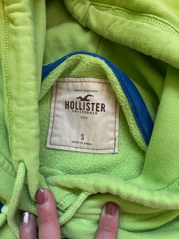 Hollister Hoodie Sweatjacke S M navy grün in Stolberg (Rhld)